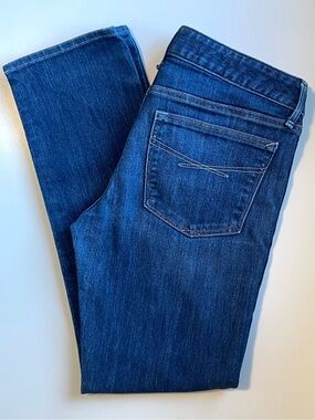 Gap 1969 Real Straight Jeans - Dark Wash & Ankle Length & Stretchy - Size 6 | 28